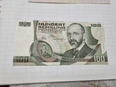 bancnota austria 100 schilling 1984
