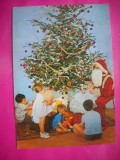 HOPCT 14017 FELICITARE CRACIUN /AN NOU-COPII LA BRAD -MOS CRACIU -IP-ROMANIA-CIRCULATA