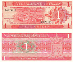Antilele Olandeze 1 Gulden 1970 P-20a UNC foto