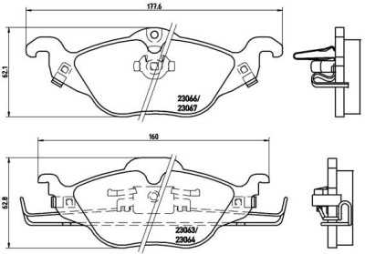 BREMBO P 59 030 PRIME LINE set placute frana disc foto