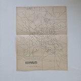 Planul Orasului Cernauti / Harta orasului Cernauti, tiparit in anul 1925, 22,5 x 28, 5 cm / Bucovina / Romania