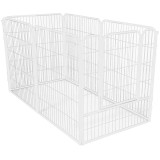 Tarc pentru animale de companie, din fier, forma configurabila, cu usa de acces, 4XL, 184x100x93cm, alb Household NewTrend