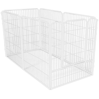 Tarc pentru animale de companie, din fier, forma configurabila, cu usa de acces, 4XL, 184x100x93cm, alb Household NewTrend foto