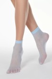Șosete subtiri din poliamidă cu model buline, Fantasy 16127 - Blue, 36-39 (23-25)