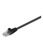 Cablu pach retea CAT5e UTP 2x RJ45 0.5m negru CCA neecranat Goobay