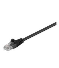 Cablu de retea CAT5e UTP 2x RJ45 1.5m negru patchcord CCA neecranat Goobay