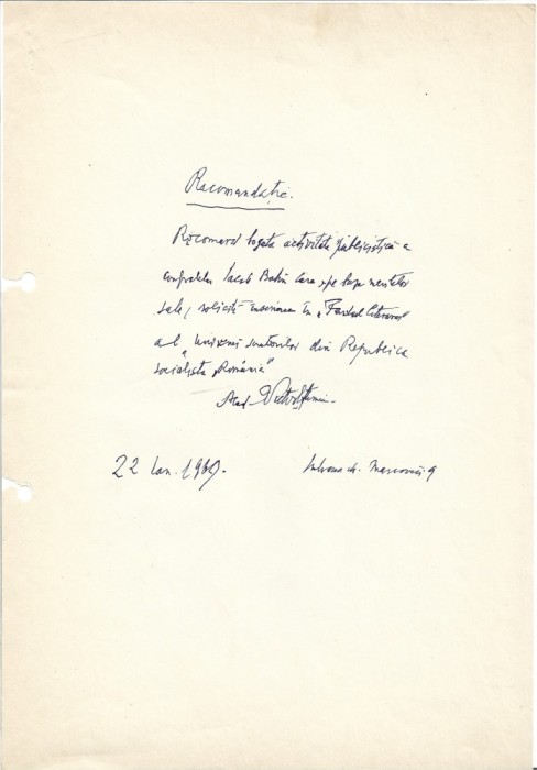 A3415N Victor Eftimiu, act olograf semnat, 1969