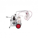 Aparat de muls oi/capre EMT, 2 posturi, pompa ulei, bidon aluminiu 20L, tanc vacuum 16L, 0.75CP, 40 oi/ora