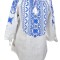 Bluza dama tip ie 024, alb/albastru deschis , marimea M