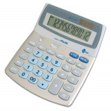 Calculator de Birou MILAN, 12 Digits, 200x160x30 mm, Alimentare Duala, Corp din Plastic Gri, Calculatoare Birou, Calculator 12 Digits, Calculator 12 D
