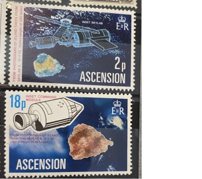 PC440 - ASCENSION 1975 Spatiu/ Sateliti, serie MNH, 2v foto