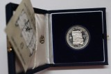 ITALIA . 500 LIRE 1991 . PROOF . DIN SERIA DESCOPERIREA AMERICII . PLIANT/CERTIFICAT SI CUTIE CATIFEA . COTA BUNA .
