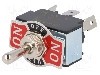 Intrerupator basculant, 3 pozitii, mod comutare ON-OFF-ON, SP3T, SCI - R13-28D-01-HPH foto