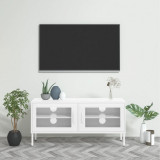 VidaXL Comodă TV, alb, 105x35x50 cm, oțel
