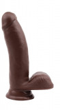 Dildo Realistic Bendable Sex Lure TPE Brown 17 cm, Chisa Novelties