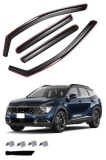 Paravanturi de vant pentru KIA SPORTAGE 2021+ V 5D SHORT WHEEL Auto Masina Negru transparent 4 buc.