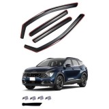 Paravanturi de vant pentru KIA SPORTAGE 2021+ V 5D SHORT WHEEL Auto Masina Negru transparent 4 buc.