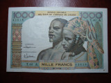 AFRICA DE EST 1000 FRANCI 1961 SUPERBA