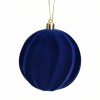 Ornament Brad Crăciun Global, Albastru, Dungi Ondulate, 8cm, Oem