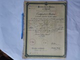 CERTIFICAT DE ABSOLVIRE.LICEUL,,MATEI BASARAB&quot; BUCURESTI-1945.