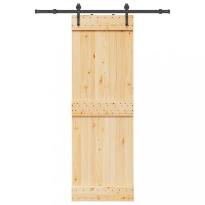 Ușă glisantă cu set de feronerie 70x210 cm, lemn masiv de pin foto