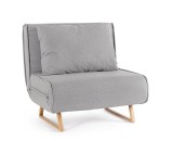 Fotoliu extensibil textil gri Colton 90x86x88h