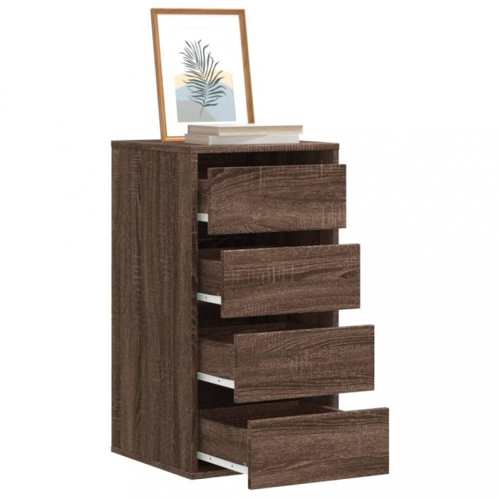 vidaXL Dulap colț cu sertare stejar maro 40x41x76 cm lemn prelucrat 852867