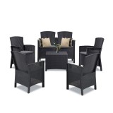 Set de mobilier de grădină Lima III cu 6 locuri, grafit