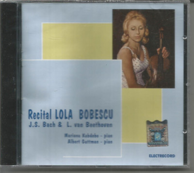 (B) CD sigilat-RECITAL LOLA BOBESCU -J.S.BACHl. L. Beethoven ffff Rar foto