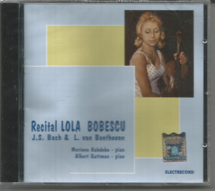 (B) CD sigilat-RECITAL LOLA BOBESCU -J.S.BACHl. L. Beethoven ffff Rar