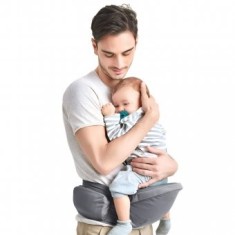 Marsupiu Ergonomic 3 &icirc;n 1 pentru Bebelusi si Copii, 0-36 Luni, Bretele Reglabile, Gri