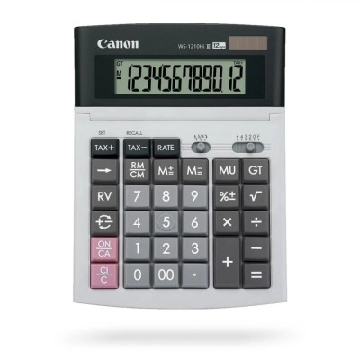Calculator birou Canon WS-1210THB, 12 digiti, display LCD, alimentare solara foto