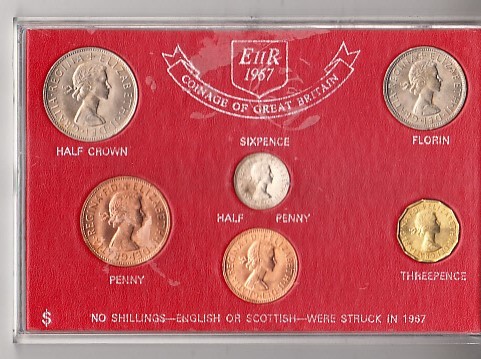 D12 - Set monede - Marea Britanie - Anglia - monede circulate pana in 1967