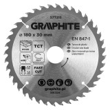 Disc fierastrau vidia Graphite 180 x 30 mm, 40 dinti pentru lemn