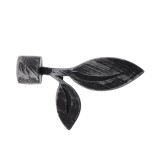Set Capăt Decorativ Galerie Bahia Fi20 &ndash; Negru/Argintiu Compoziție Fier Forjat