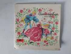 Disc vinil mic - Br&uuml;der Grimm &ndash; Dornr&ouml;schen (fratii Grimm - Frumoasa din Padurea Adormita) - poveste in limba germana, cu carte