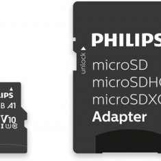 Card de memorie Philips MicroSDXC, 512GB, Class 10 UHS-I U1, Adaptor inclus