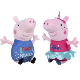 Set 2 jucarii din plus George Dinos &amp; Peppa Pig Unicorn 25 cm, Peppa Pig