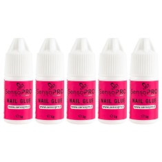 Lipici Unghii Tipsuri Nail Glue SensoPRO Milano, set 5 x 5g
