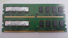 Kit 4 Gb (2x2 Gb) HYNIX DDR 2 800 MHz PC2-6400U-666 ,Desktop foto