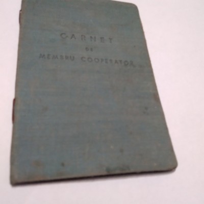 CARNET DE MEMBRU COOPERATOR 1960 foto