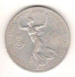 SV * Austria 5 KORONA / COROANE 1848 - 1908 * ARGINT * JUBILEU 60 ANI DOMNIE IMPARATUL Fr. JOSEF * VF (+)