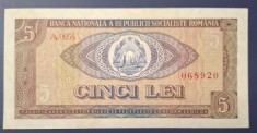 Romania bancnota 5 lei 1966 frumoasa, nu este UNC, seria A.0054 068920