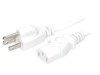 Cablu IEC C13 mamă NEMA 5-15 2m alb 10A 3x18AWG