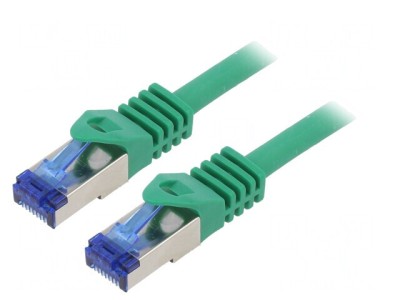 Patch cord S/FTP Cat 6a 0,5m Verde foto