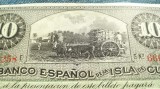 10 Pesos 1896 Cuba stampila PLATA