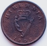 2316 Hibernia Irlanda Britanica 1 farthing 1806 George III (D:G.REX.) km 146, Europa