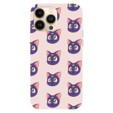 Husa compatibila cu Apple iPhone 15 Pro Max model Sailor Moon Happy Luna, Silicon, TPU, Viceversa, Transparent, Carcasa