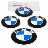 Set 4 Buc Emblema Autocolant Capac Janta Oe Bmw Seria 5 E12 1972-1981 82MM 36131181104