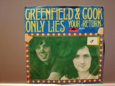 Greenfield &amp; Cook &ndash; Only Lies /You... (1972/Polydor/RFG) - Vinil Single pe &#039;7/NM